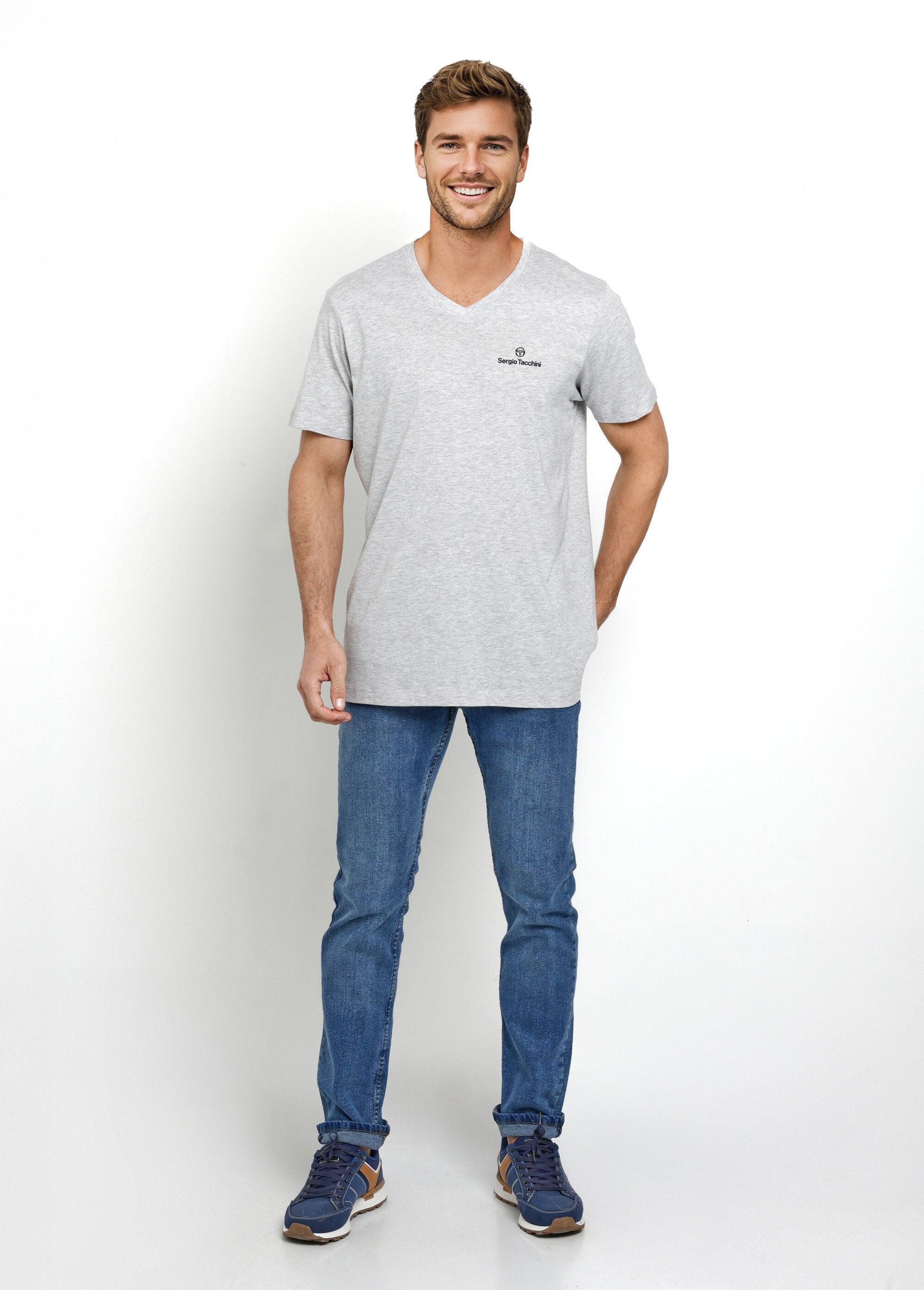 Heathered_V-neck_T-shirt_with_short_sleeves_Gray_SF1_slim