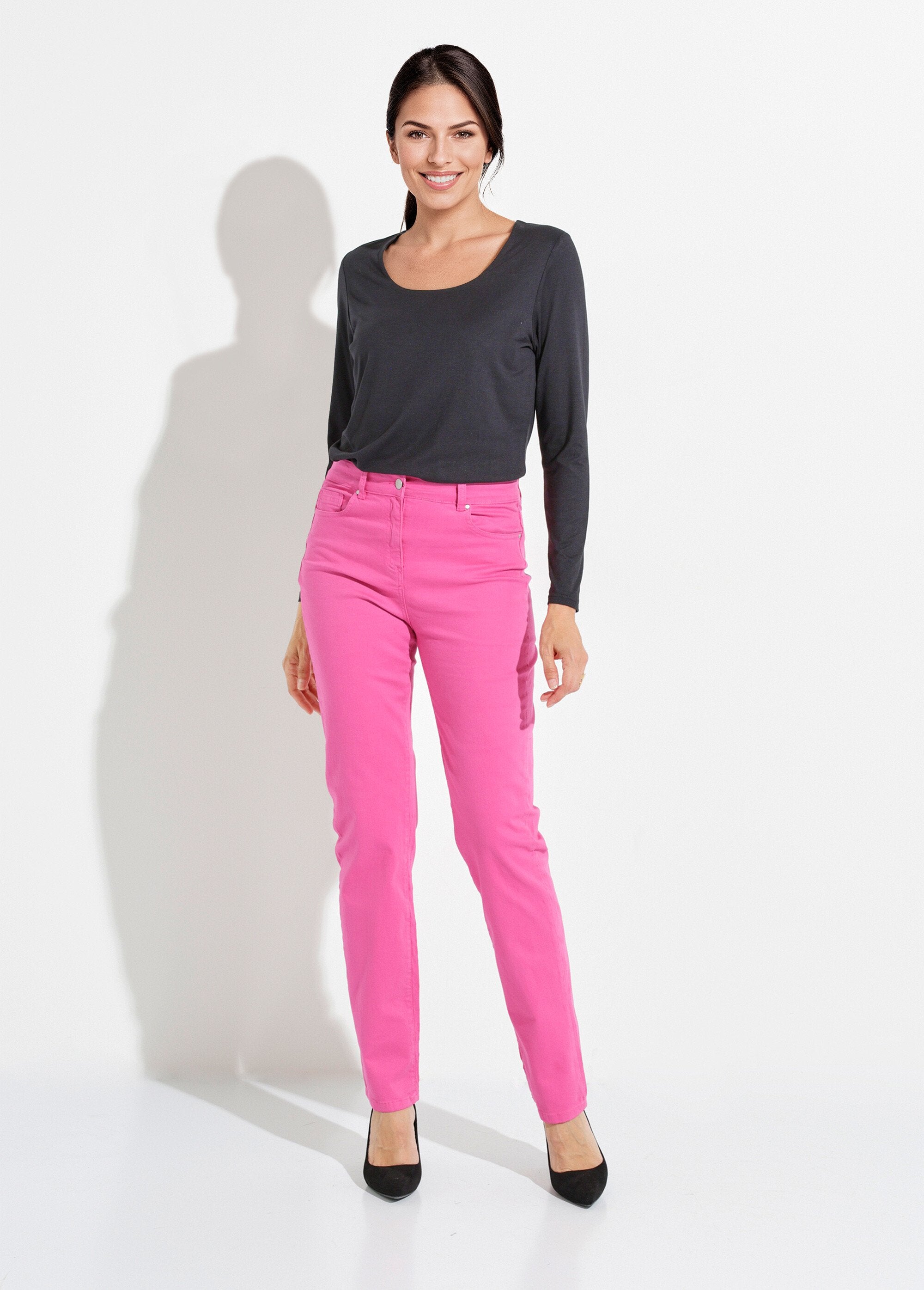 Straight-leg_5-pocket_stretch_cotton_pants_Magenta_pink_SF1_slim