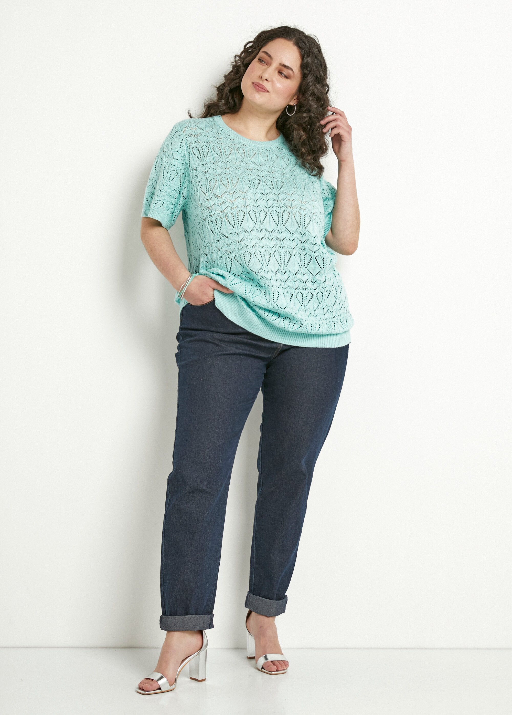 Thin_openwork_short-sleeved_cotton_sweater_water_green_SF1_curvy