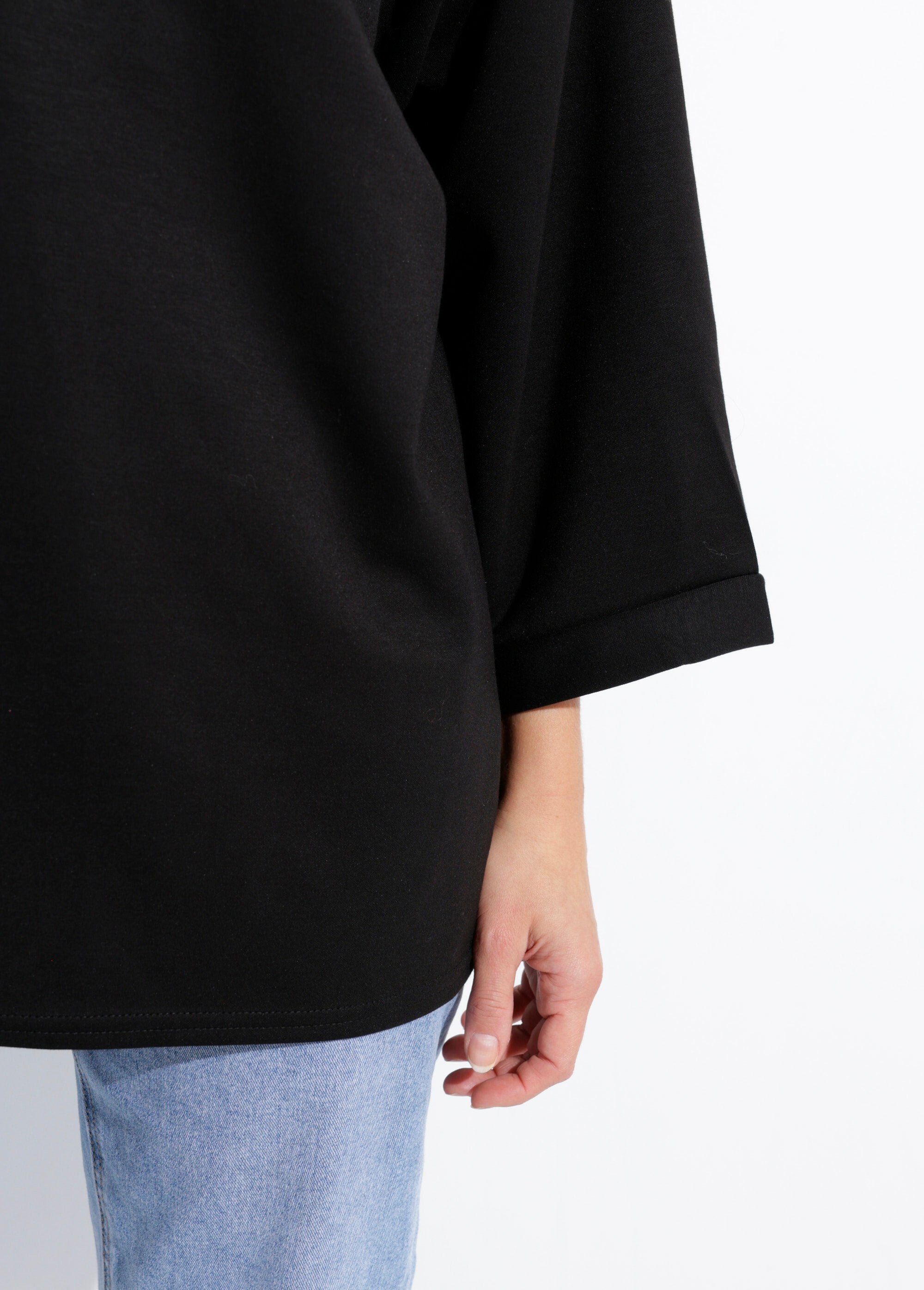 Wide_round_neck_sweatshirt,_3/4_sleeves_Black_DE1_slim