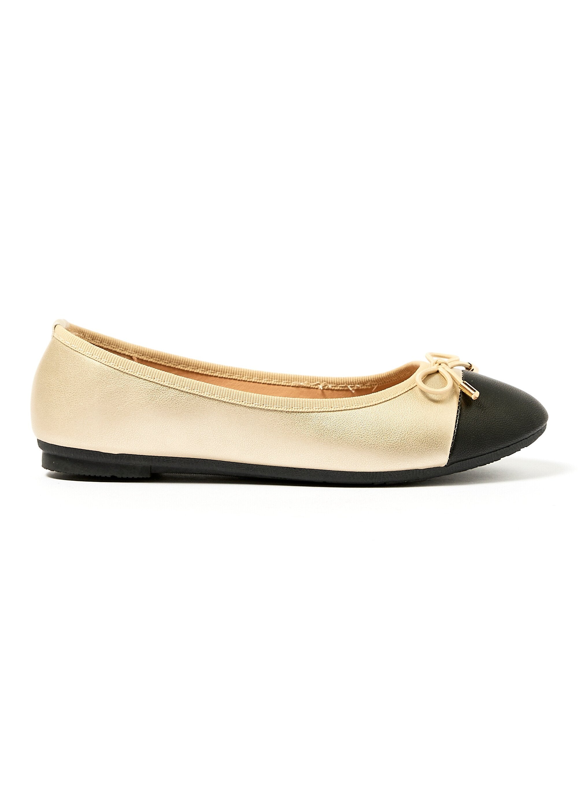 Ballerina_with_toe_cap_and_small_bow_Golden_DR1_slim