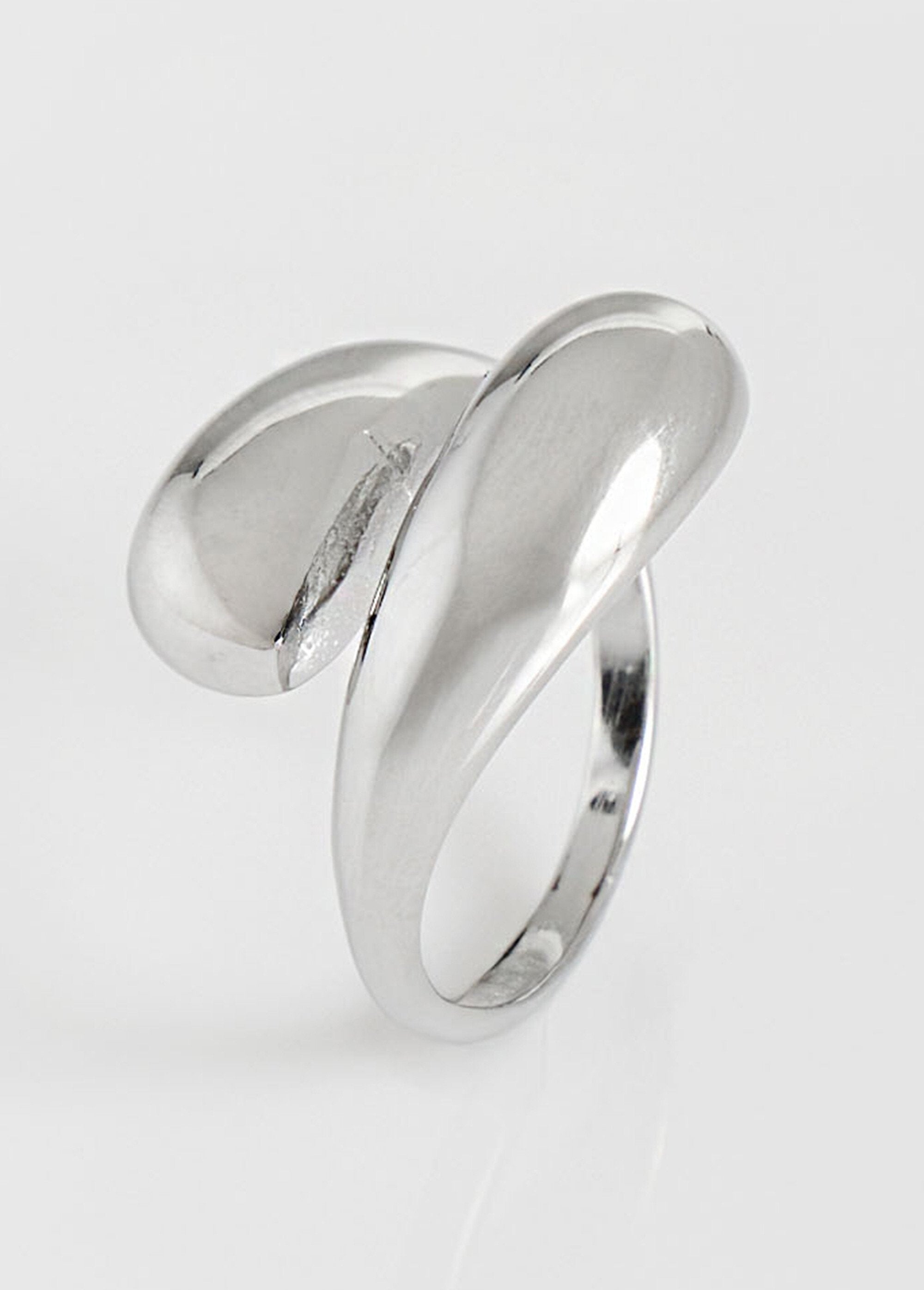 "Toi_et_Moi"_ring,_stylized_stainless_steel,_grey_Silver_FA1_slim