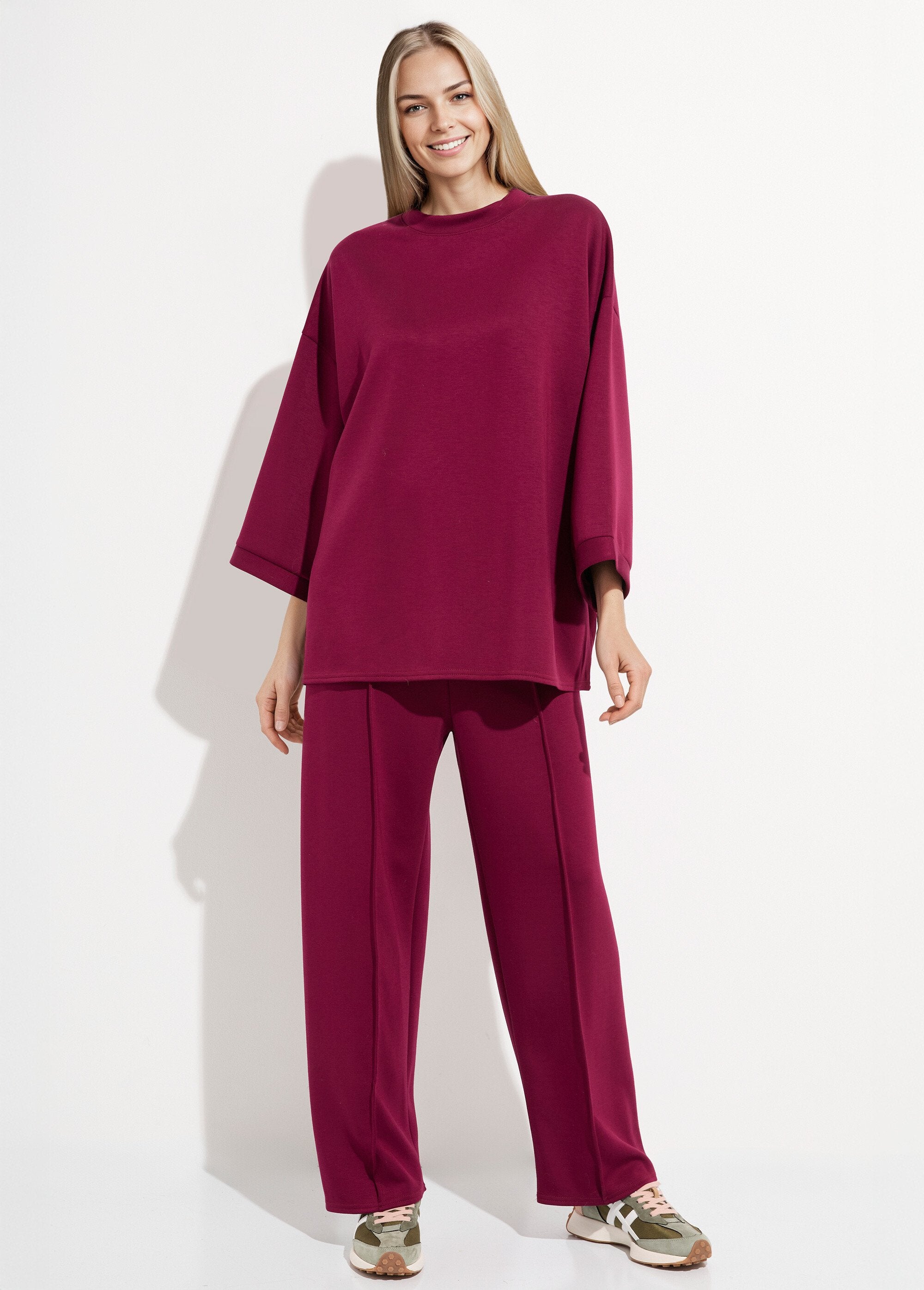 Ensemble_confort_2_pièces,_stretch_Bordeaux_FA1_slim