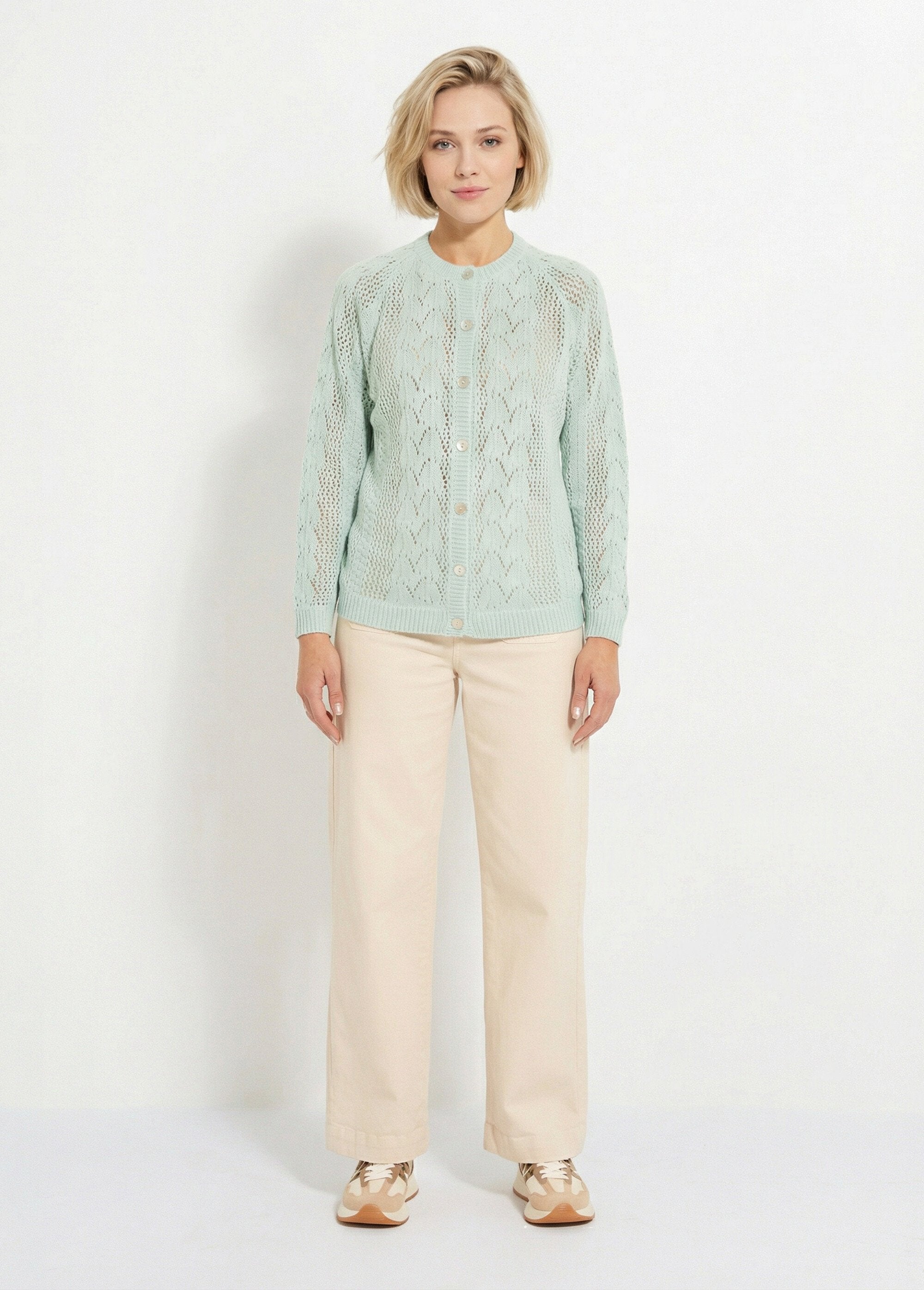 Openwork_buttoned_cardigan_with_wool_and_cashmere_Green_SF1_slim