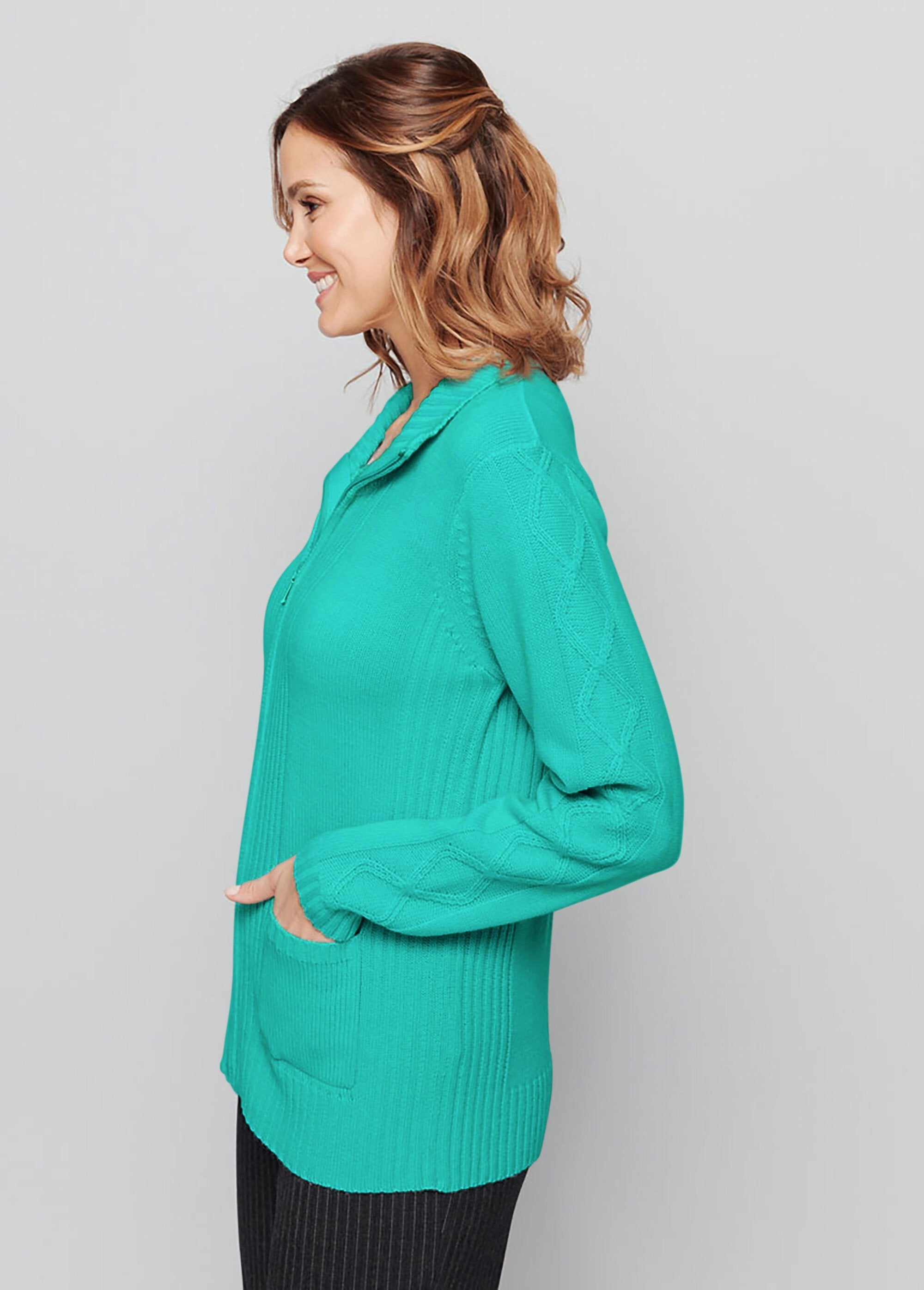 Thick_knit_mid-length_plain_zipped_cardigan_Emerald_GA1_slim