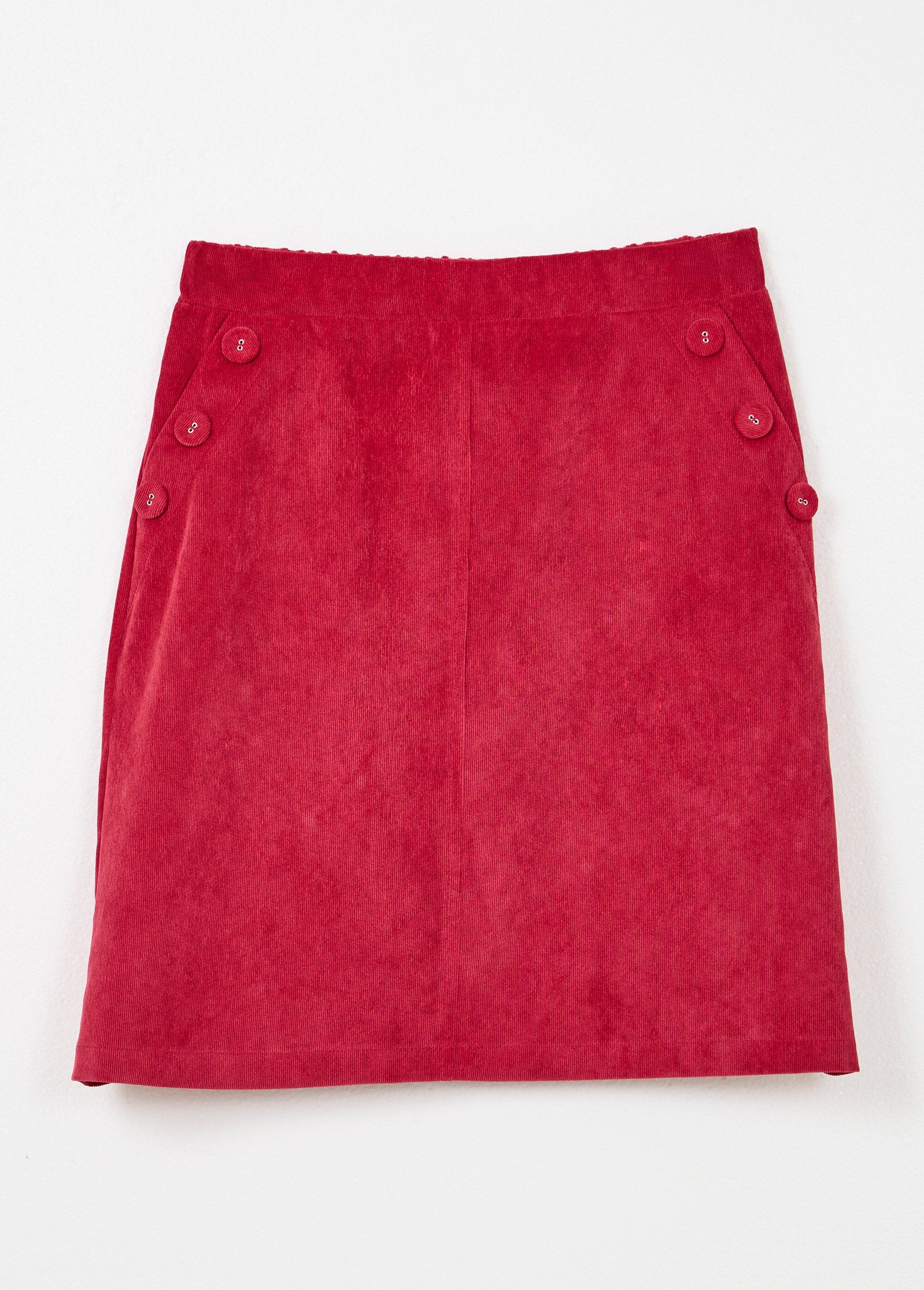 Short,_straight_corduroy_skirt_with_a_semi-elasticated_waistband_Red_AP1_slim