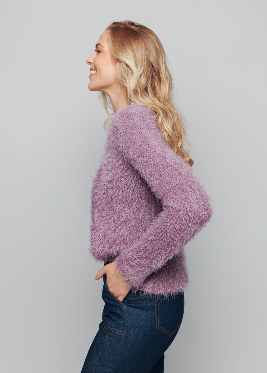 Short_hairy_effect_knit_bolero_cardigan_Parma_DR1_slim