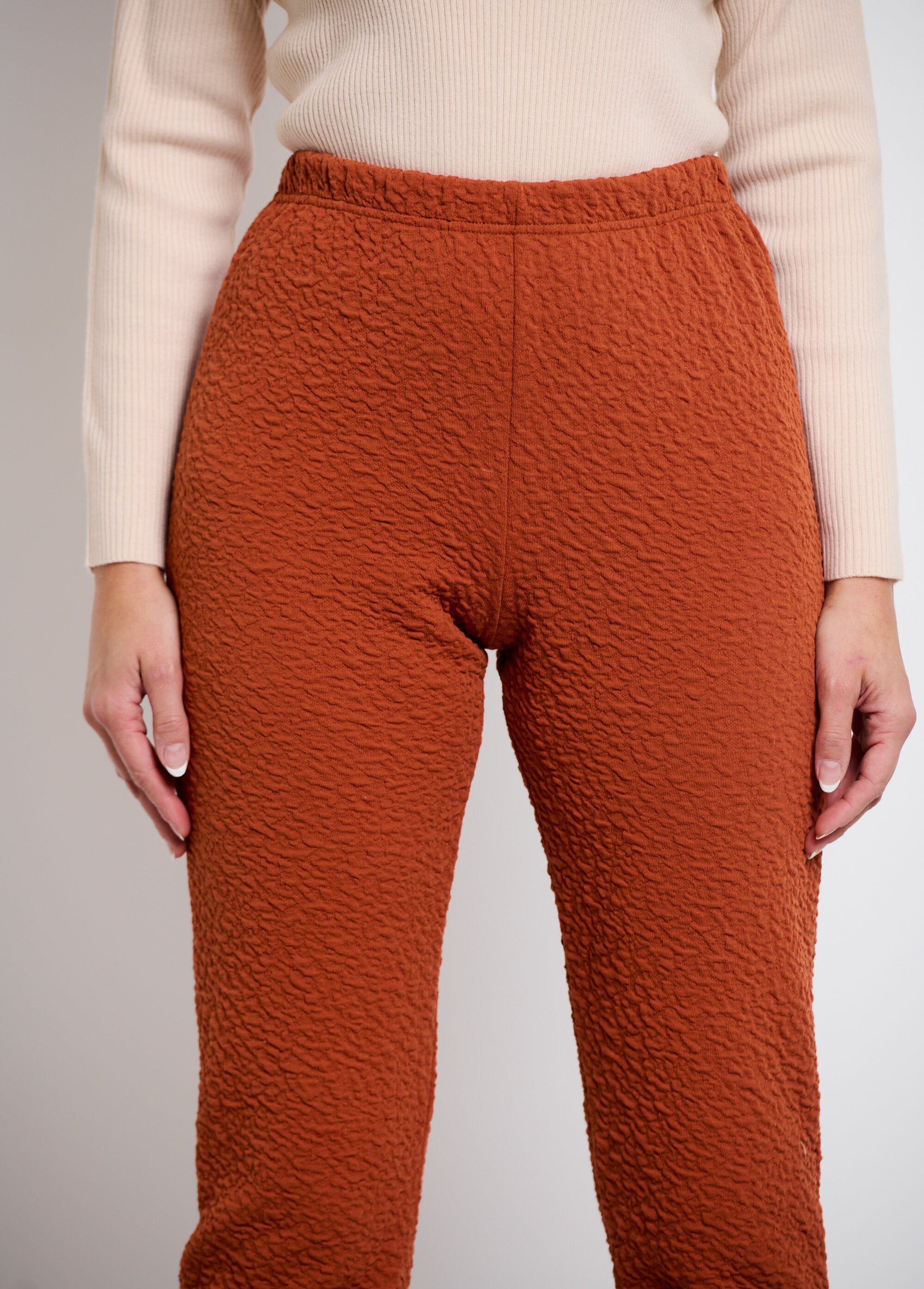 Plain_or_two-tone_stretchy_elasticated_waist_leggings_Brick_uni_DE1_slim