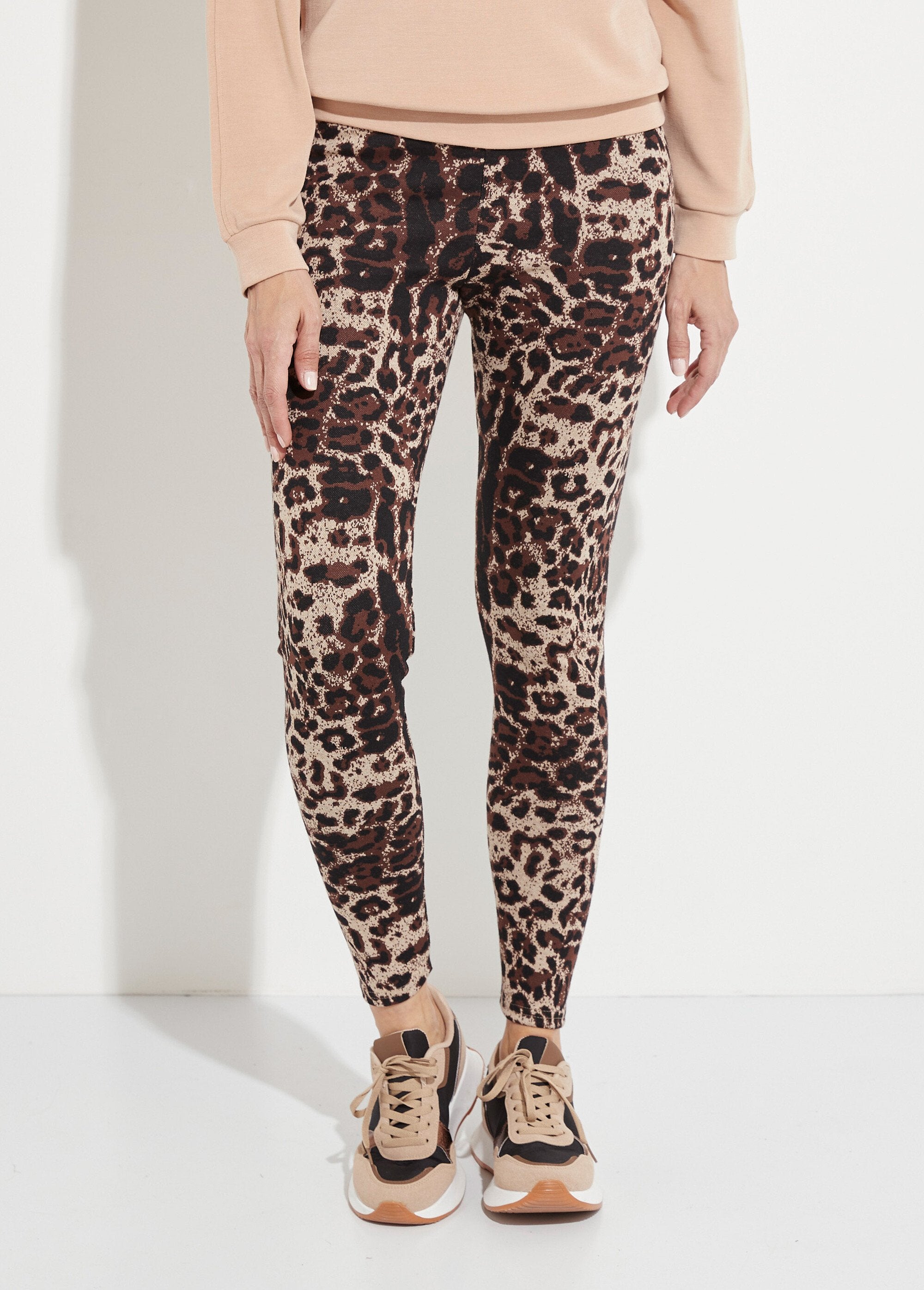 Jacquard_animal_skin_leggings_with_elasticated_waistband_Beige_et_noir_FA1_slim