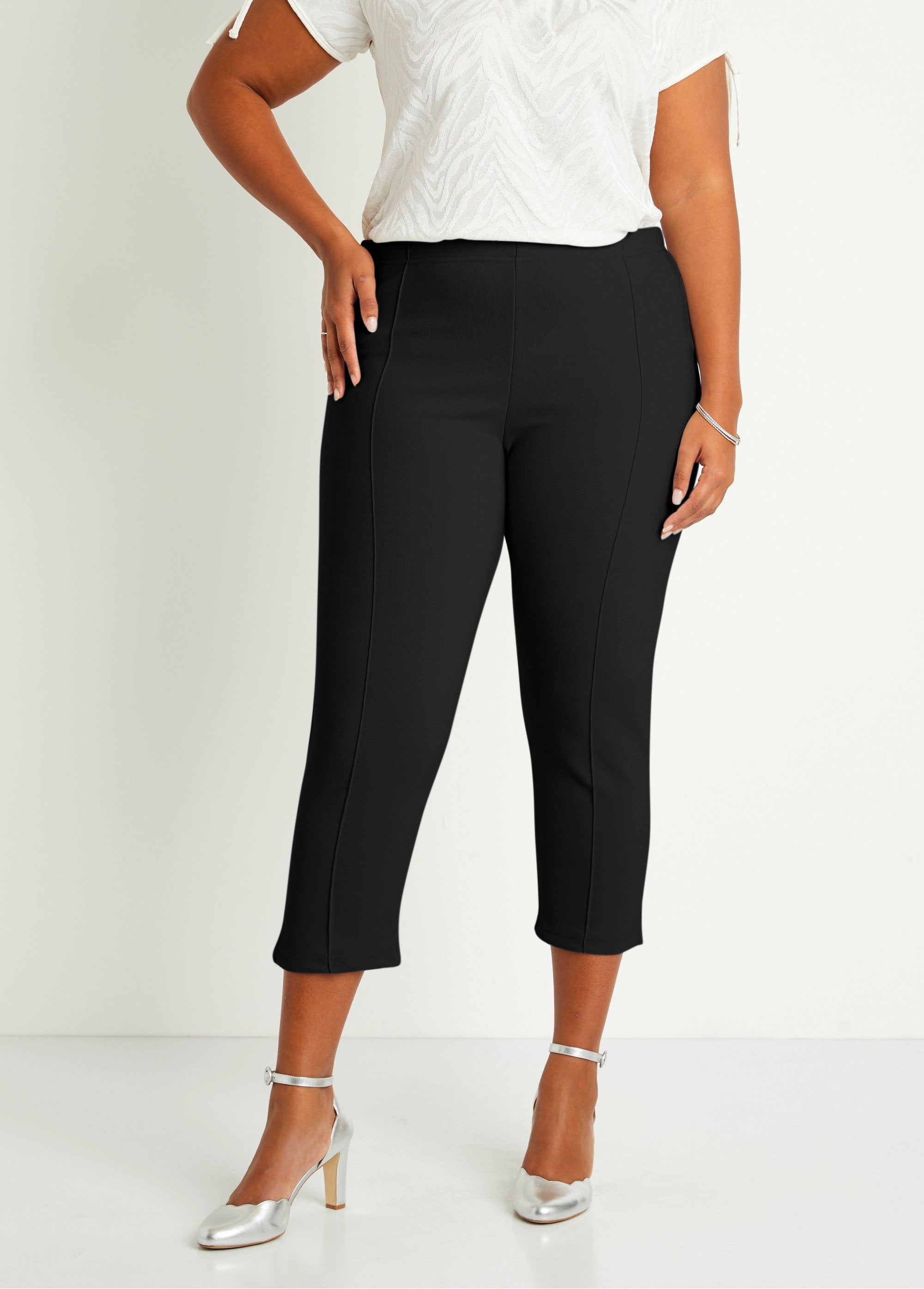 Ribbed_elasticated_waist_cropped_pants_Black_FA1_curvy