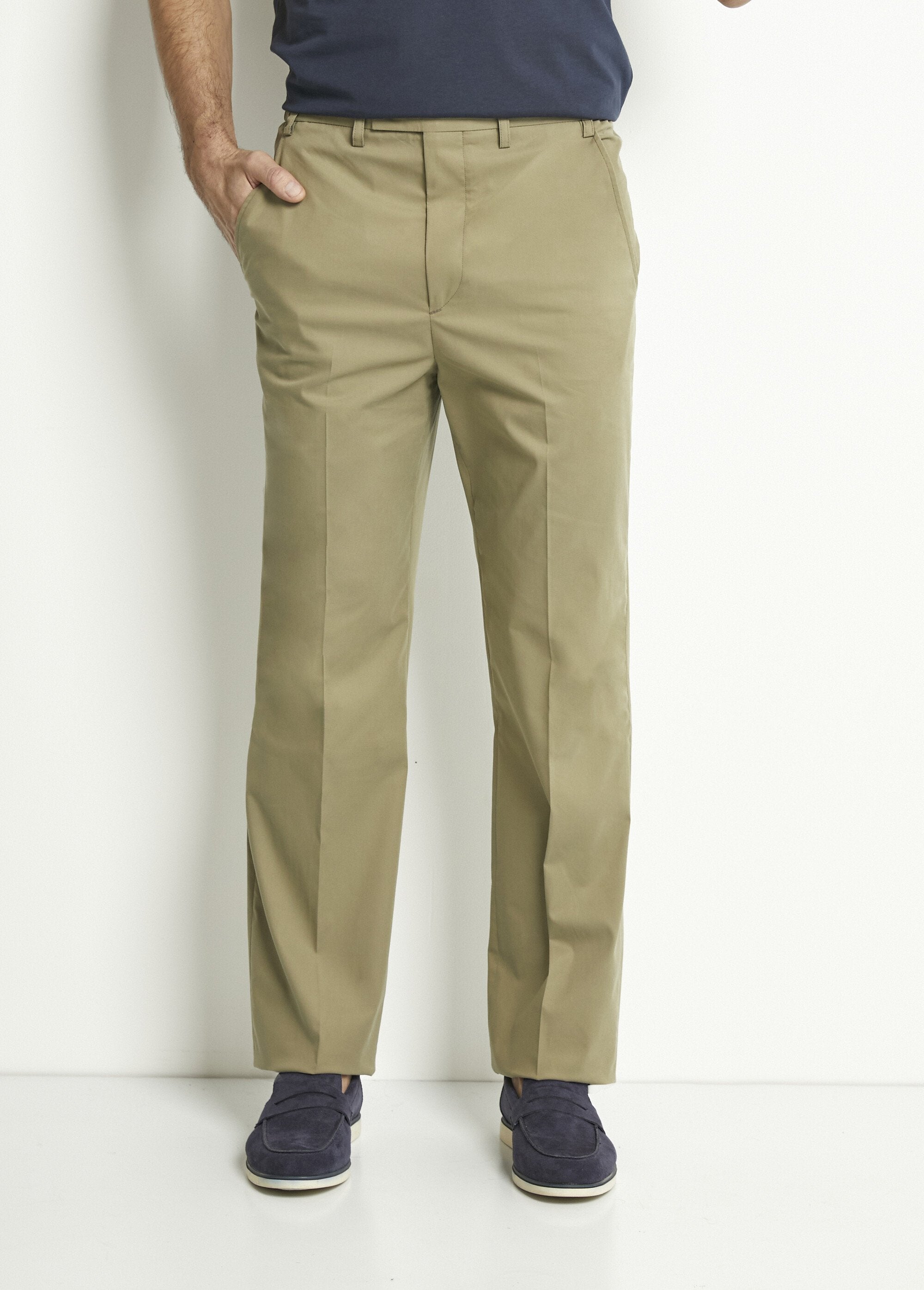 Straight_pants_with_comfortable_elasticated_waistband_Khaki_FA1_slim