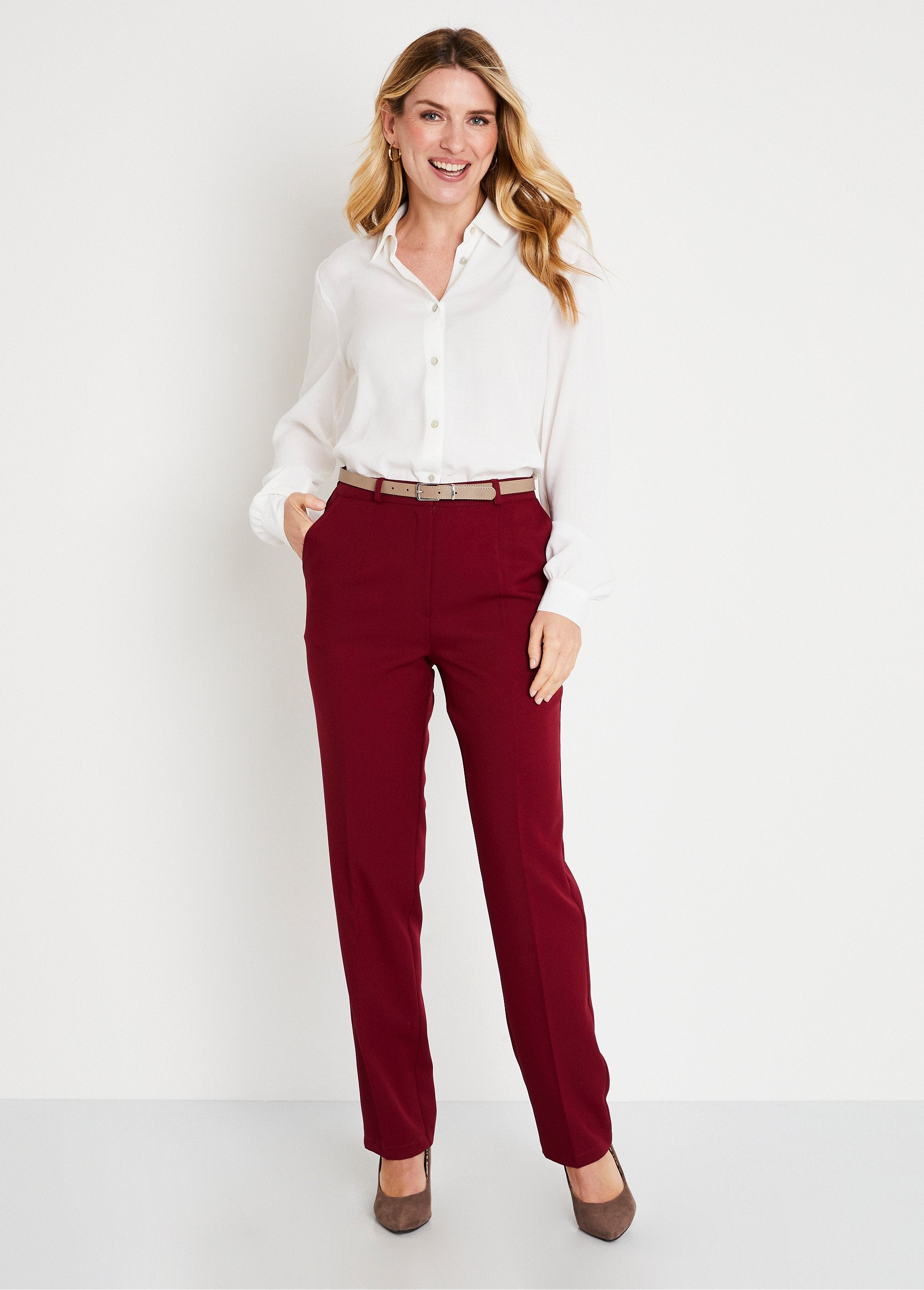 Plain_straight-leg_pants_with_semi-elasticated_waistband_Bordeaux_SF1_slim