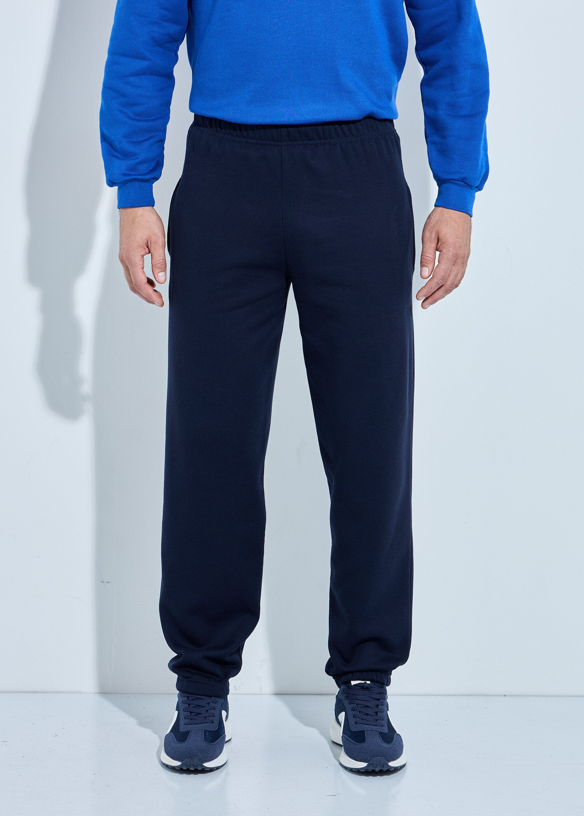 Fleece_jogging_pants_with_elasticated_hem_and_waistband_Marine_FA1_slim