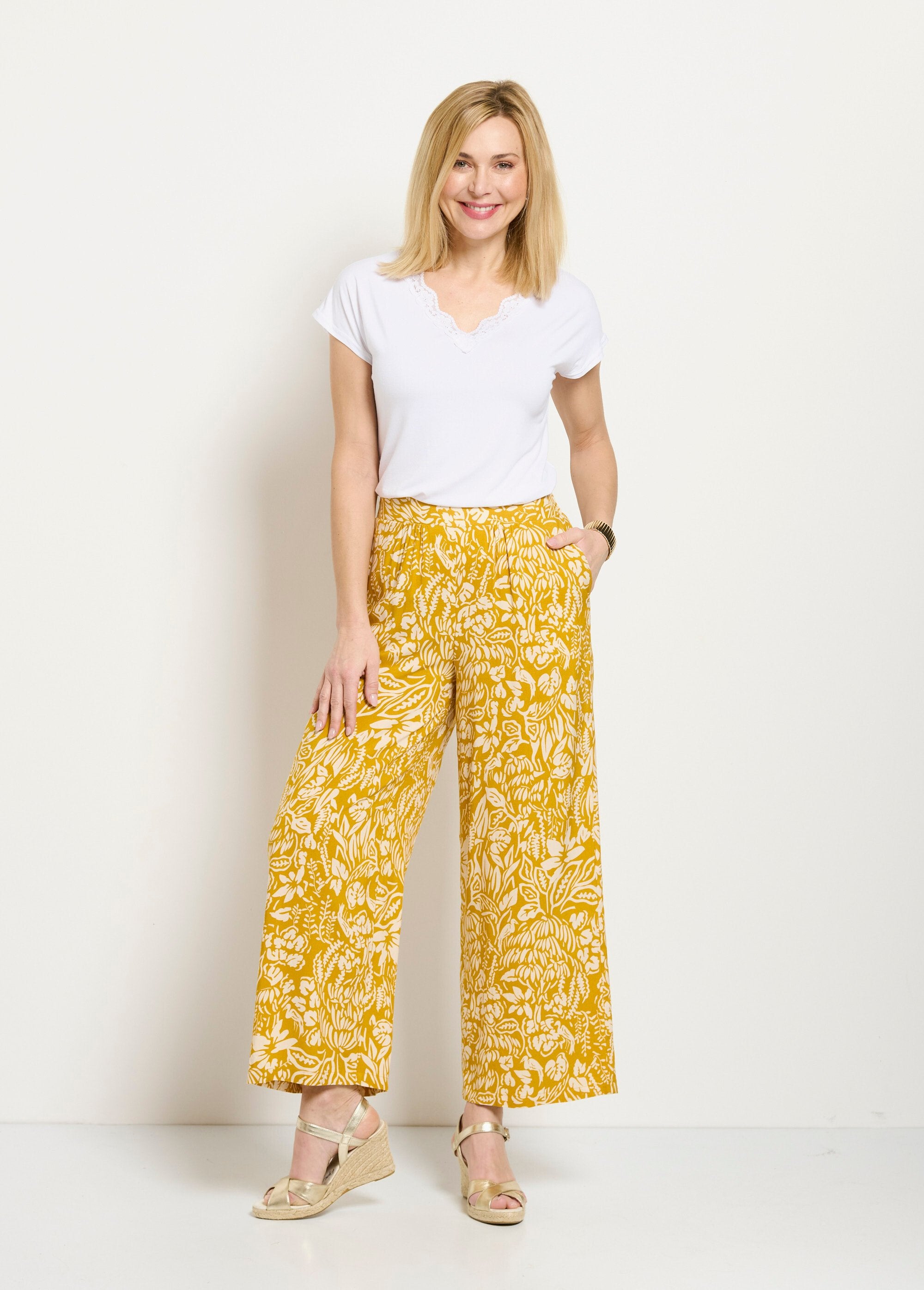 Wide_floral_or_plain_elasticated_waist_pants_Yellow_and_ecru_SF1_slim