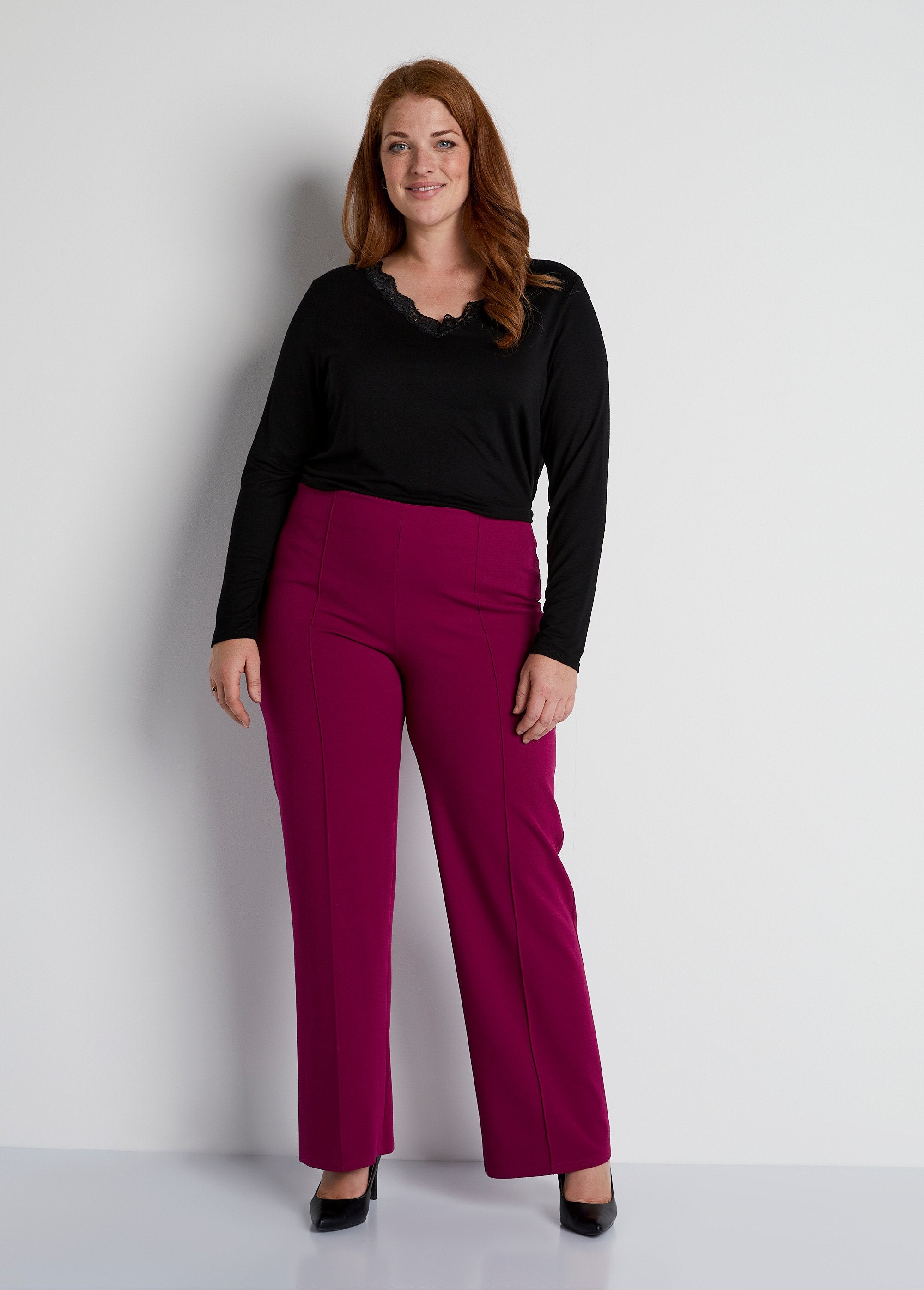 Elasticated_waist_crepe_knit_pants_Raspberry_SF1_curvy