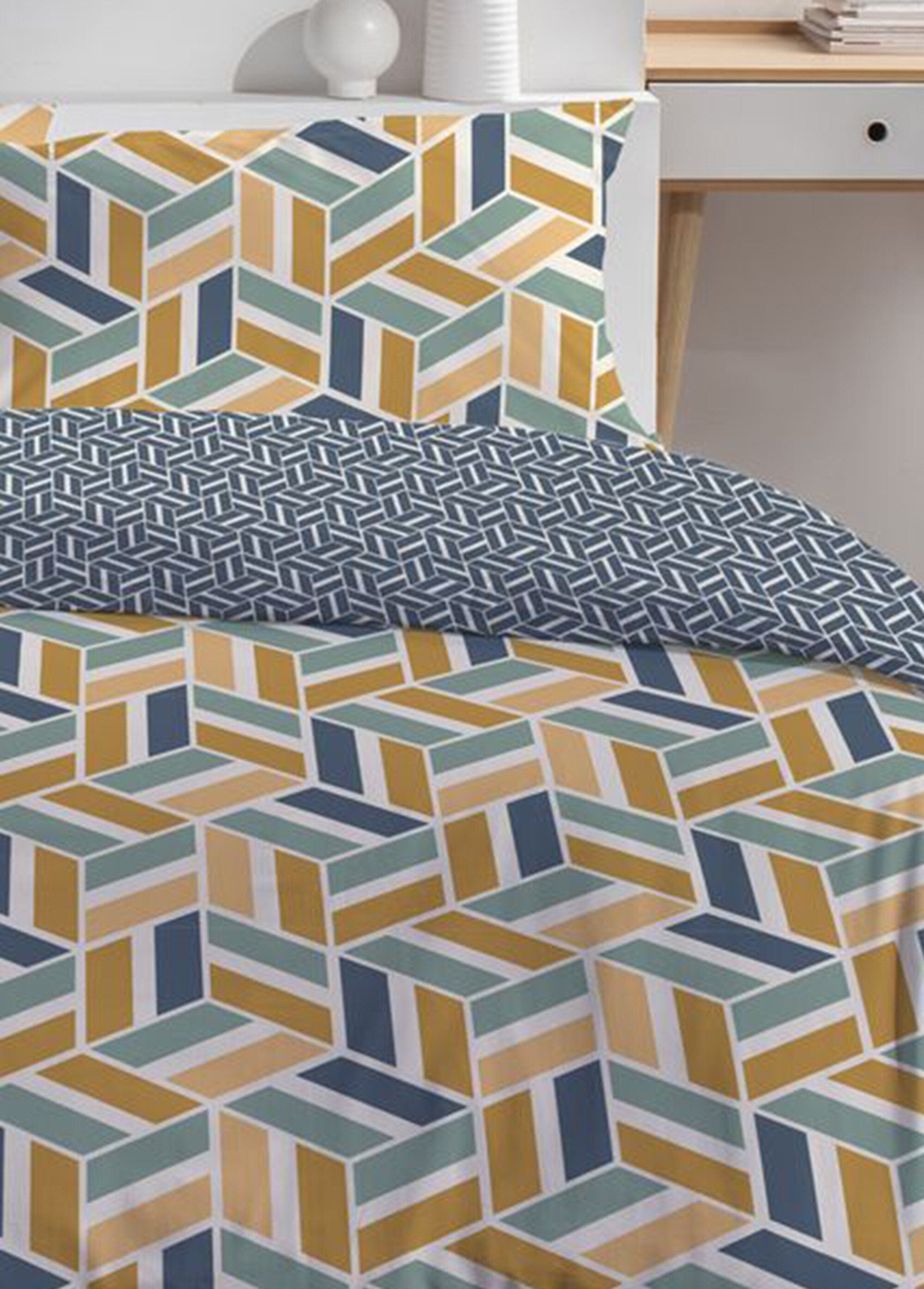 Pure_cotton_bedding_set_240_x_220cm,_Optica_Brown_and_gray_DE1_slim