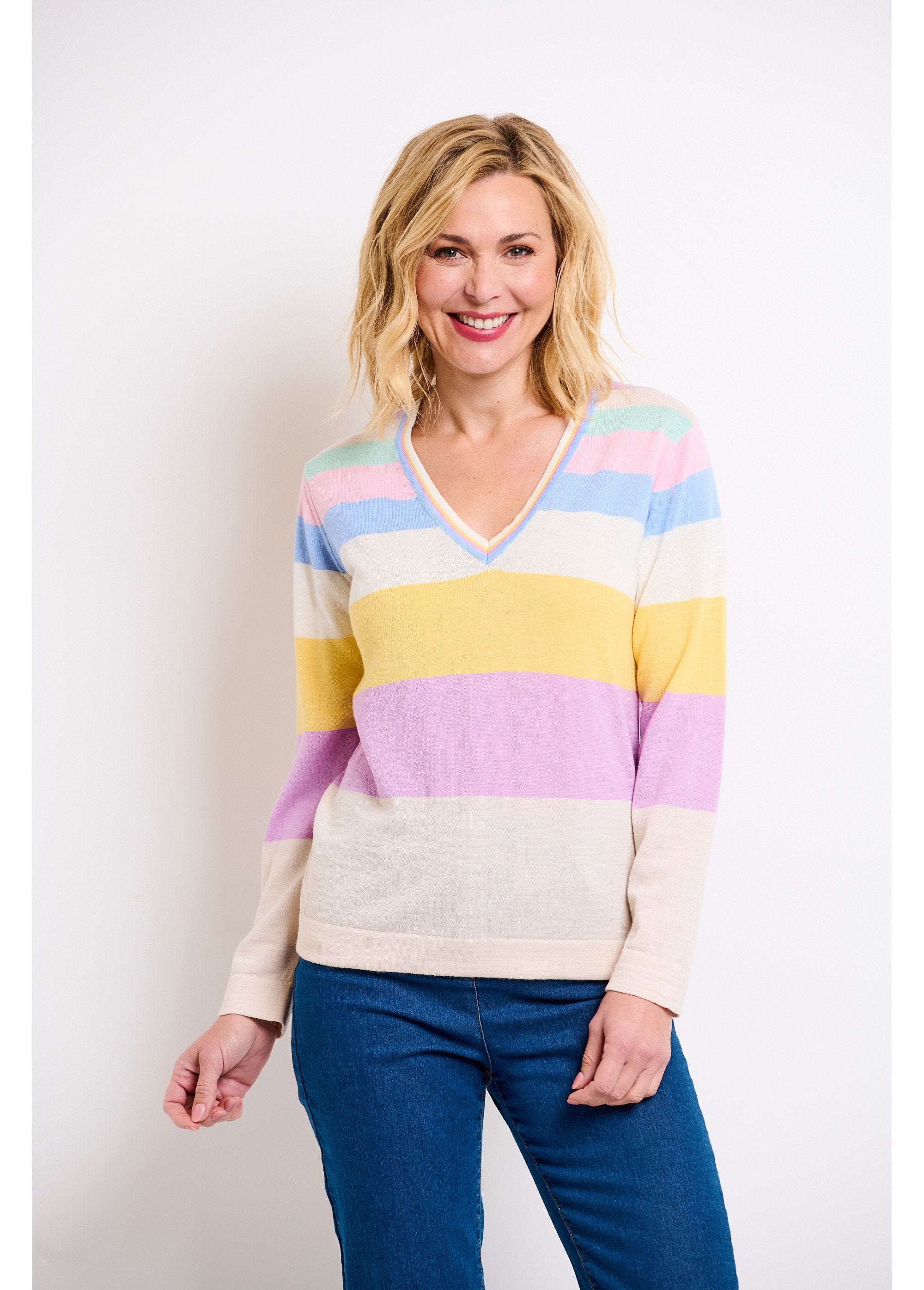 Soft_striped_V-neck_merino_wool_sweater_Multicolor_FA1_slim