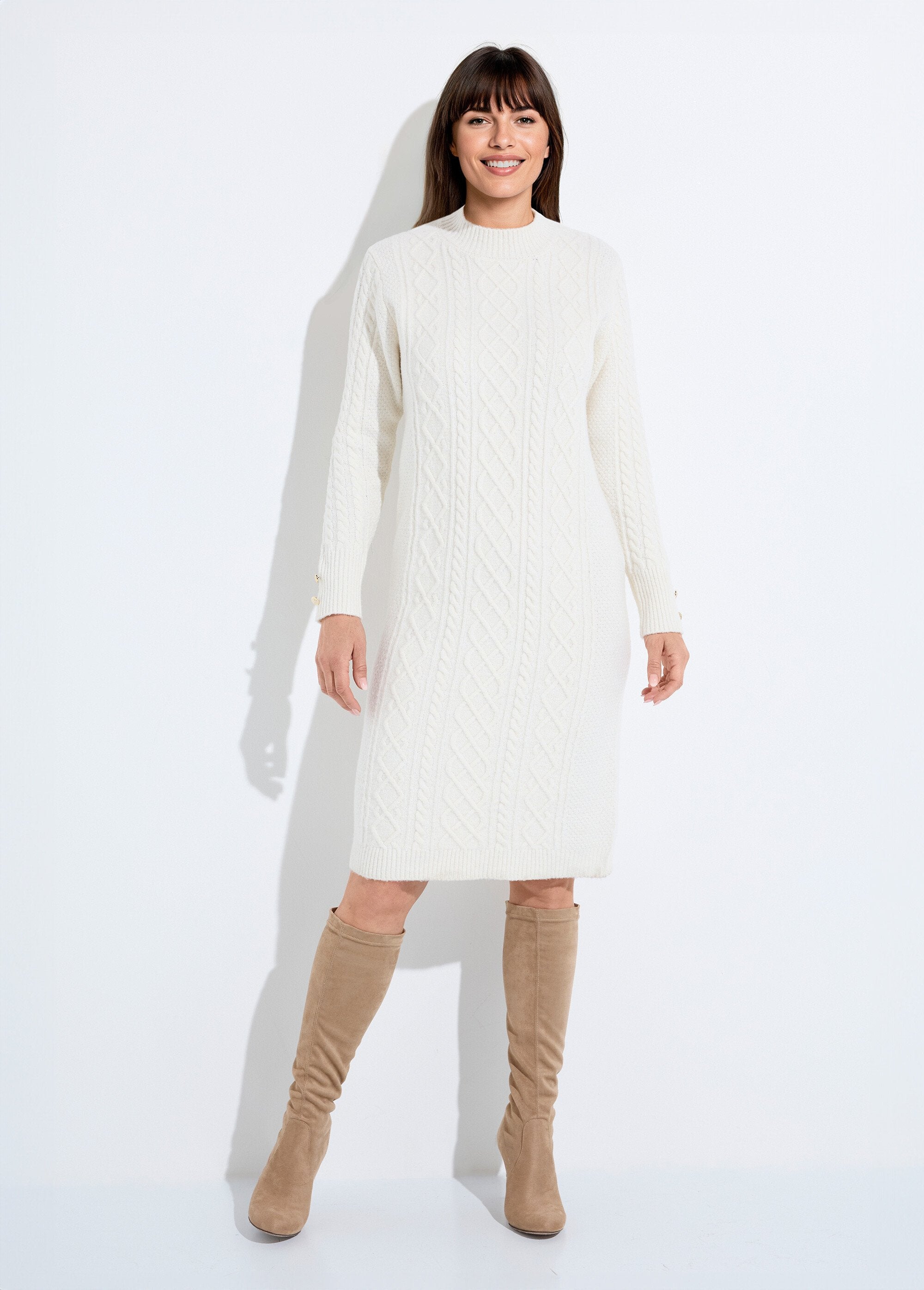 Short_plain_knit_sweater_dress_Ecru_FA1_slim