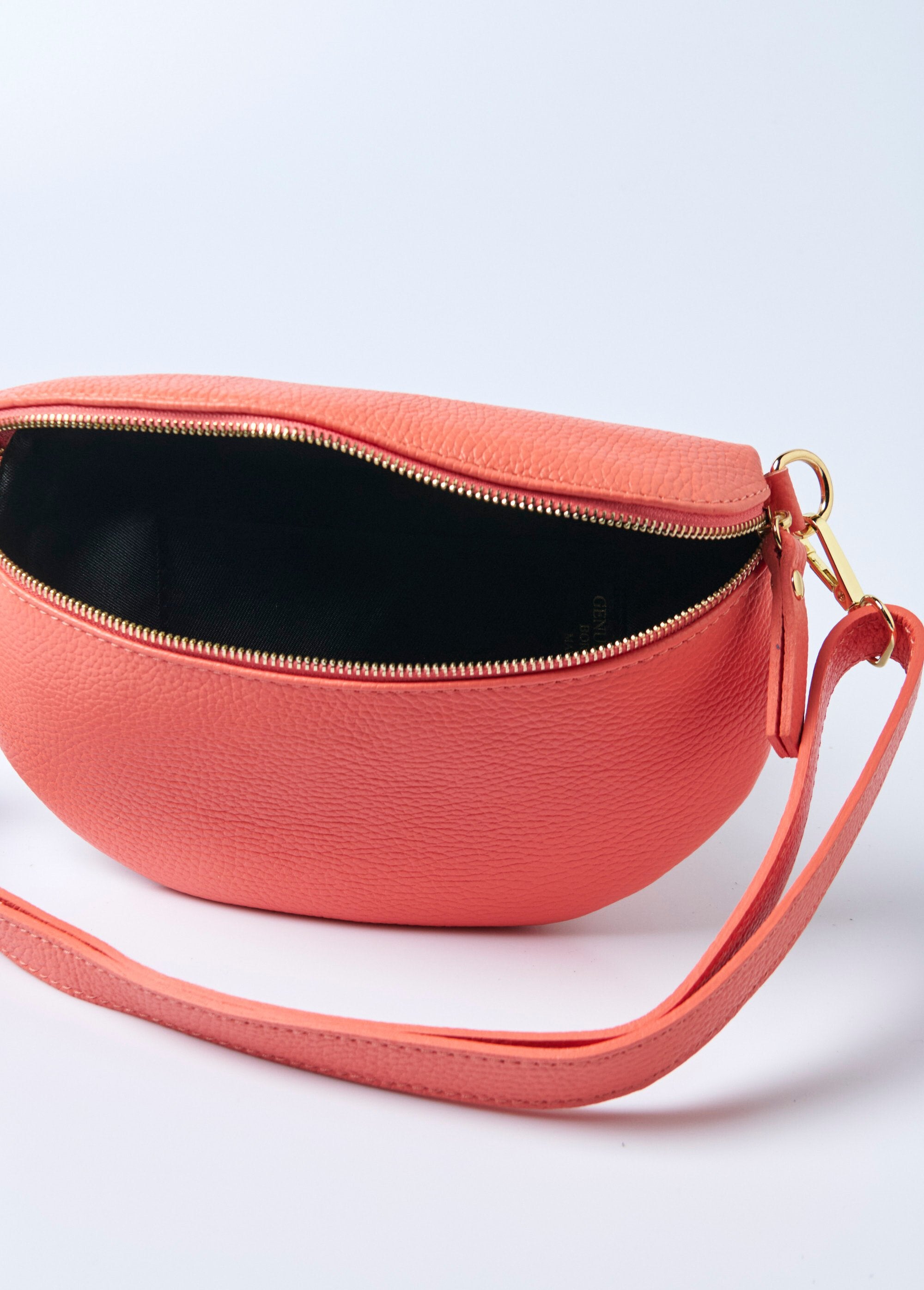 Leather_zipped_fanny_pack_with_shoulder_strap_Coral_orange_DE2_slim