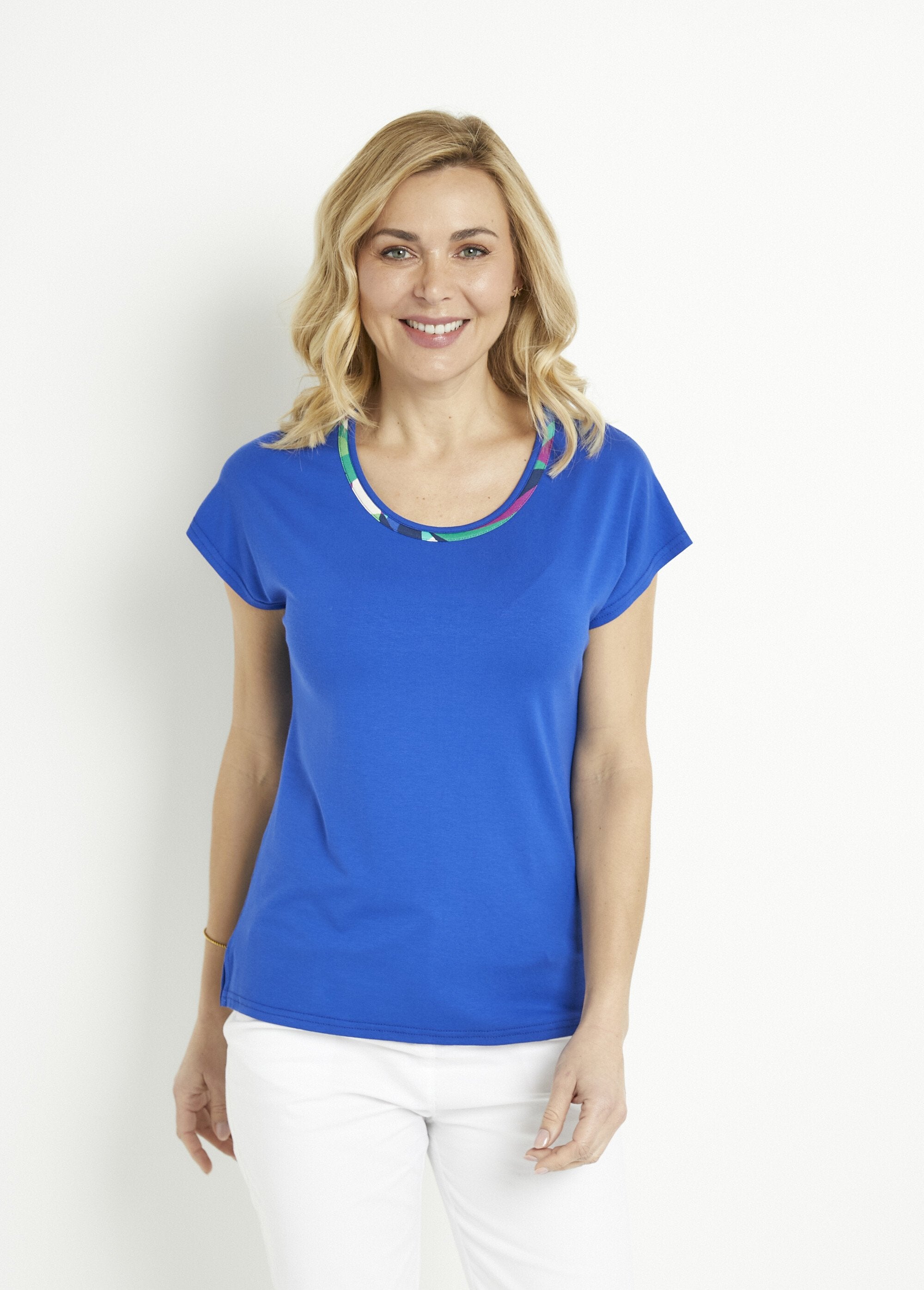 Long_round_neck_T-shirt_with_plain_or_printed_short_sleeves_Plain_blue_FA1_slim